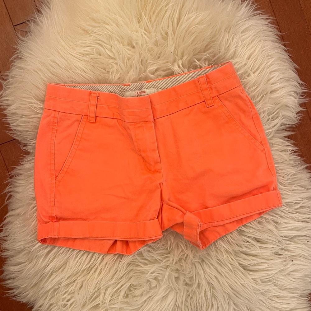 J. Crew bright neon orange chino shorts sz0